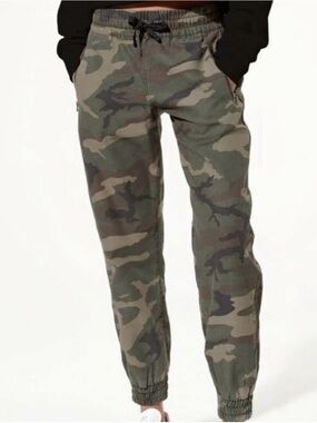 Aritzia Camo Track Joggers in Green and Brown
